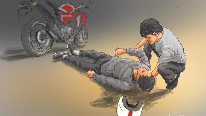 Pemotor di Bogor Tiba-tiba Meninggal 5 Menit Setelah Jatuh dari Kendaraan