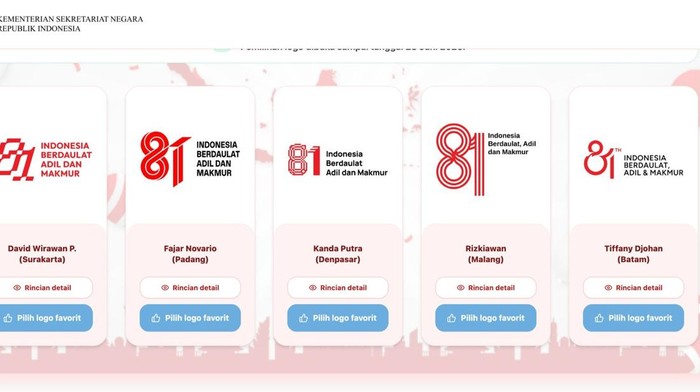 5 Desain Logo HUT Ke-81 RI Resmi Diperkenalkan, Masyarakat Diajak Memilih