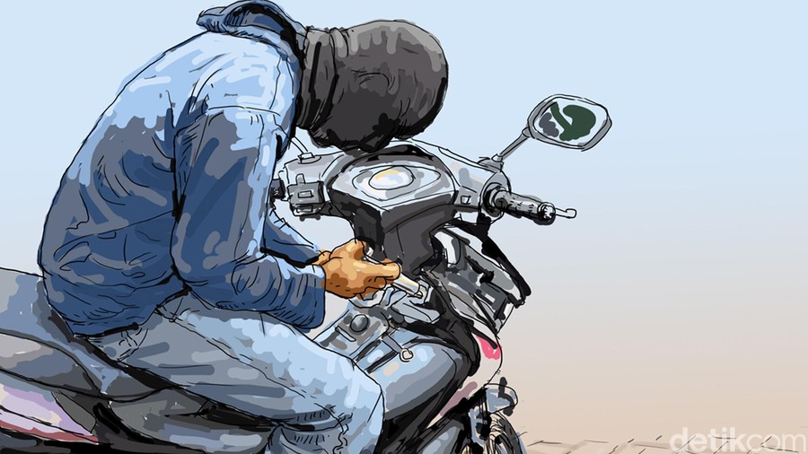 Kepergok Berkendara Tanpa Kunci, 2 Pencuri Motor di Ciputat Dibekuk Polisi