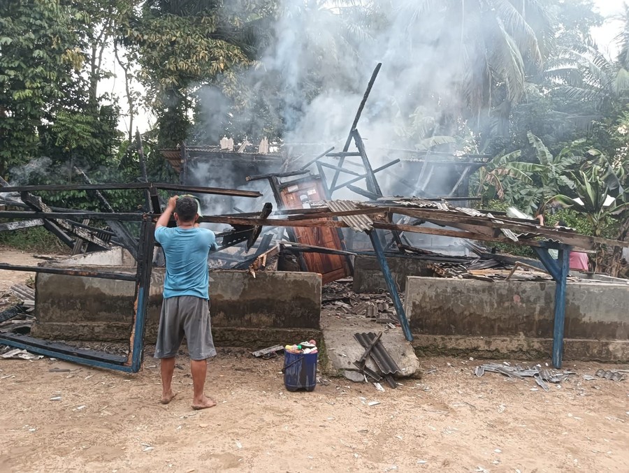 Pria di Pandeglang Bakar Rumah Sendiri Hingga Rata dengan Tanah, Diduga Akibat Depresi