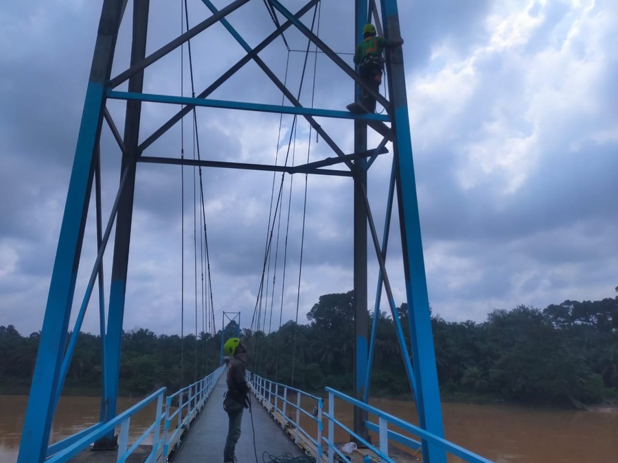110 Jembatan Merah Putih Tuntas Dibangun Polda Riau Jelang Hari Bhayangkara ke-80