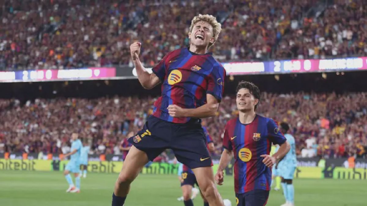 Fermin Lopez Cetak Gol ke Gawang Athletic Club di Camp Nou
