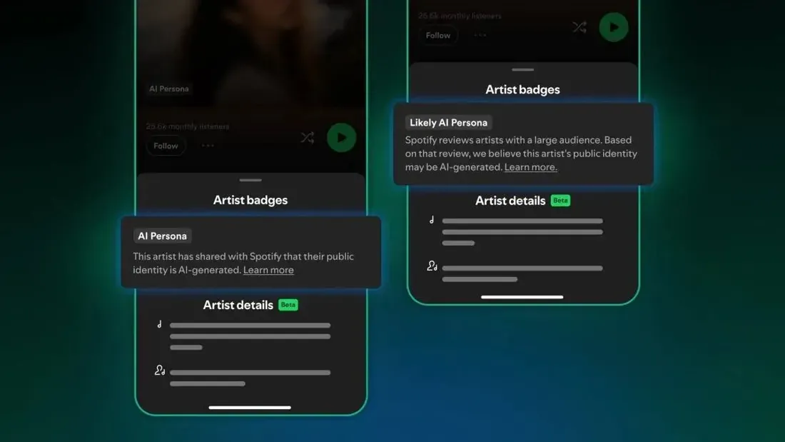 Spotify Perkenalkan Label 'AI Persona' untuk Pisahkan Seniman AI dan Manusia Nyata