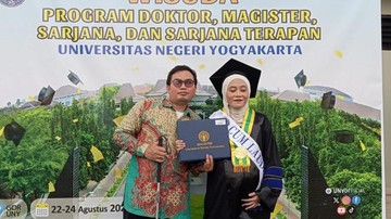 Kisah Toviyani, Ibu Hamil Disabilitas Netra yang Lulus S2 Cum Laude di UNY